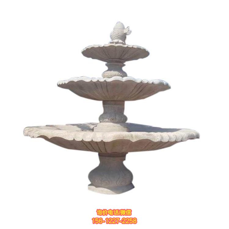 大理石石雕別墅小區噴泉雕塑 