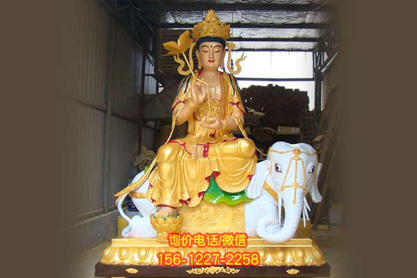 玻璃鋼彩繪菩薩雕塑，為寺廟帶來新顏