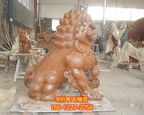 石雕獅子 雕塑 完美展現(xiàn)寺廟庭院精神