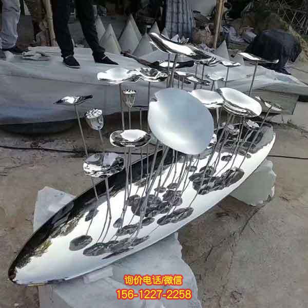 荷葉雕塑，美化水景園林景觀