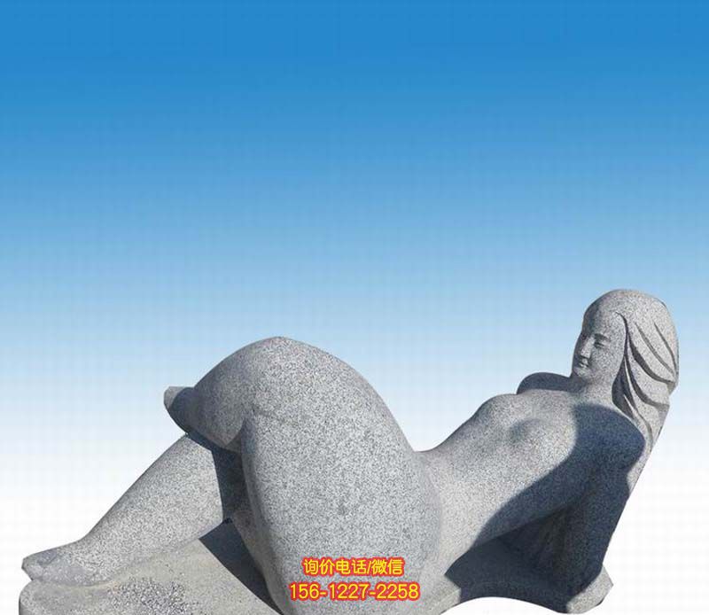 景區大理石抽象胖女孩石雕躺著的女孩雕塑 景區大理石抽象胖女孩石雕躺著的女孩雕塑