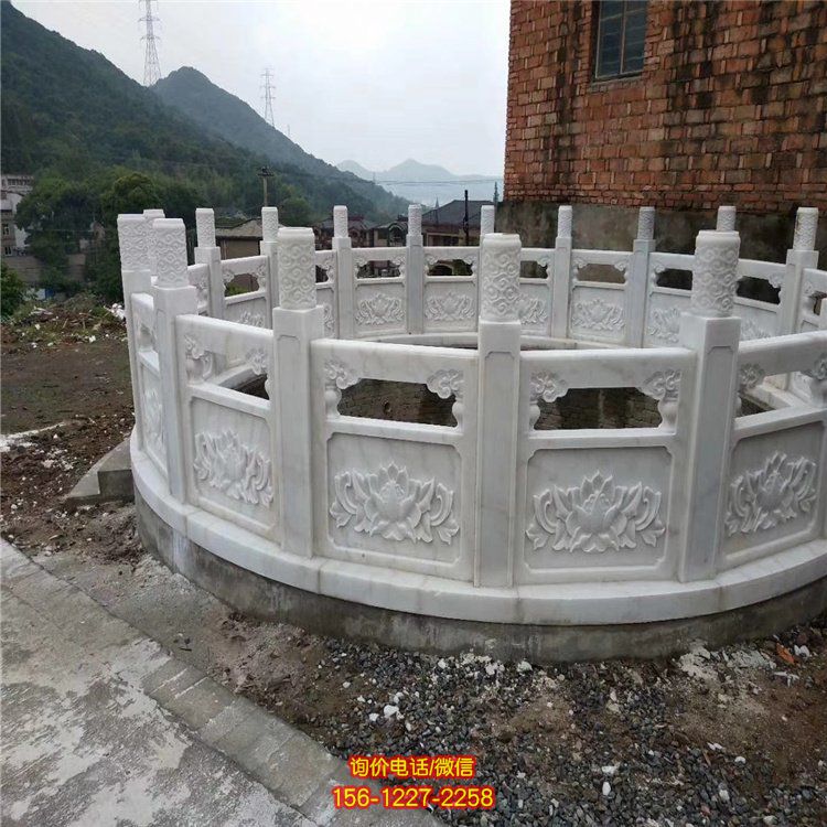 別墅小區(qū)大理石石雕園林景觀大理石噴泉護欄雕塑