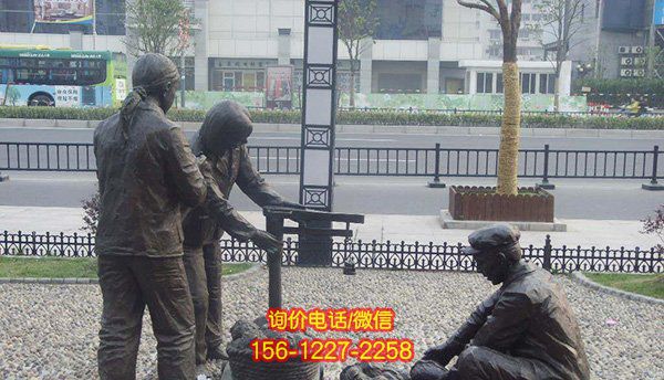 買賣白菜人物街邊景觀銅雕白菜雕塑 買賣白菜人物街邊景觀銅雕白菜雕塑