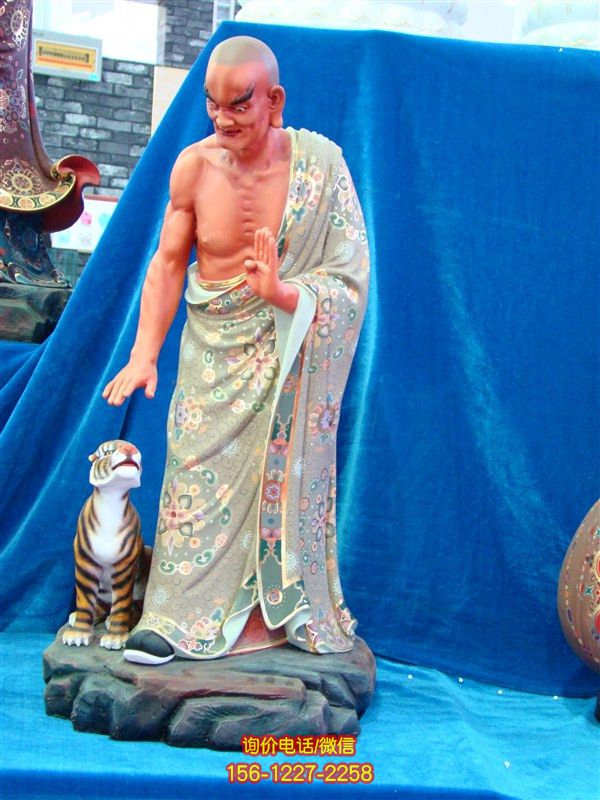 伏虎羅漢玻璃鋼彩繪景區大型景觀十八羅漢雕塑 伏虎羅漢玻璃鋼彩繪景區大型景觀十八羅漢雕塑