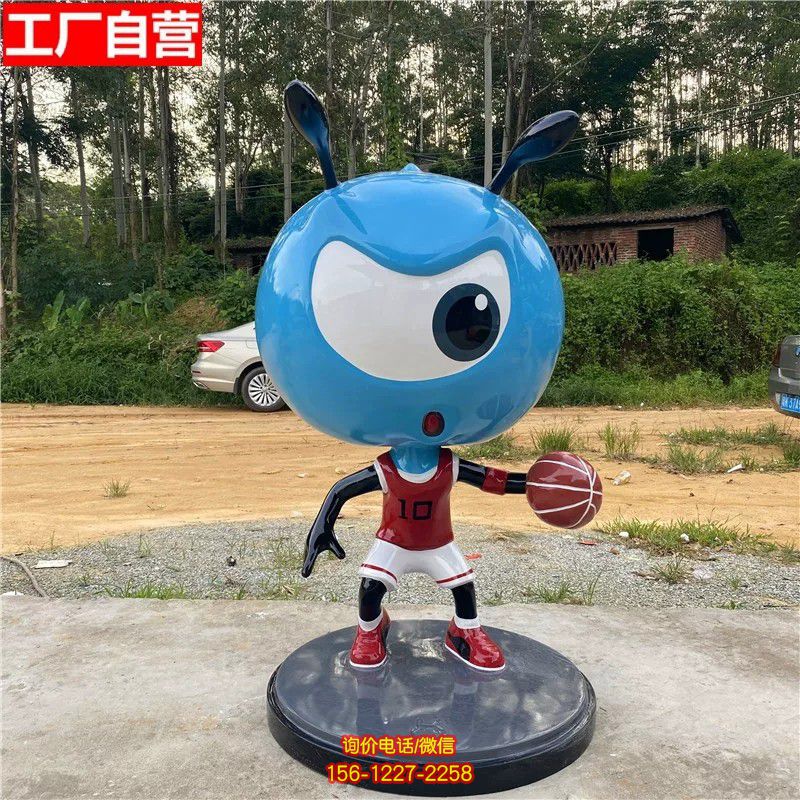 校園打籃球螞蟻卡通公仔娃娃玻璃鋼昆蟲(chóng)造型人玩偶雕塑 校園打籃球螞蟻卡通公仔娃娃玻璃鋼昆蟲(chóng)造型人玩偶雕塑