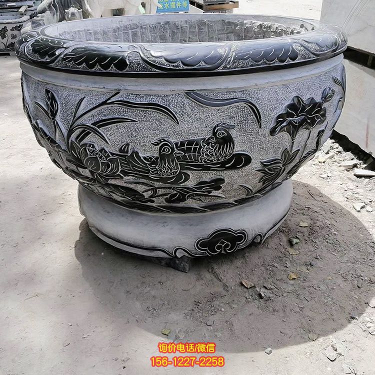 批量定制青石石雕花盆魚缸 仿古做舊戶外園林廣場裝飾石花盆_5803 批量定制青石石雕花盆魚缸 仿古做舊戶外園林廣場裝飾石花盆_5803