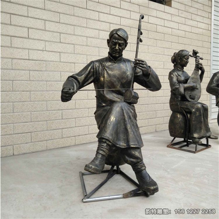 拉二胡雕塑08 拉二胡雕塑08