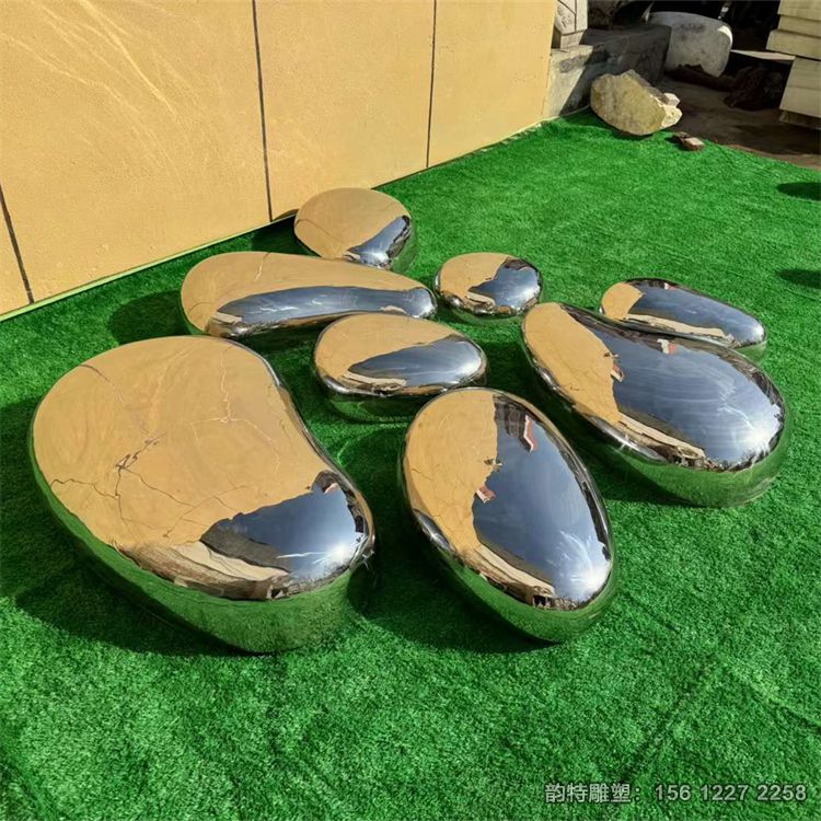 鏡面不銹鋼鵝卵石雕塑67 鏡面不銹鋼鵝卵石雕塑67