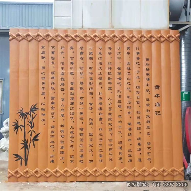 不銹鋼抽象竹簡雕塑，竹簡文化雕塑廠家