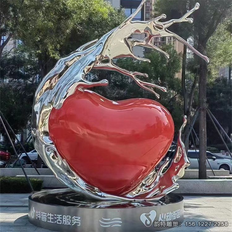 不銹鋼愛心雕塑設計 各種心形造型均可定做